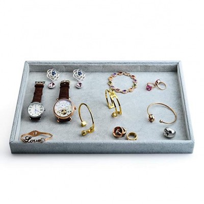 Stackable Jewelry Trays Grids Rings Earrings Bracelet Watch Showcase Display Tray